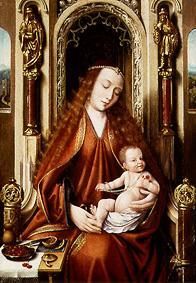 The virgin with the child on the throne od Meister vom Heiligen Blut