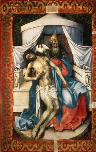 Trinity. Con side of a Diptychons. od Meister von Flémalle  R.Campin