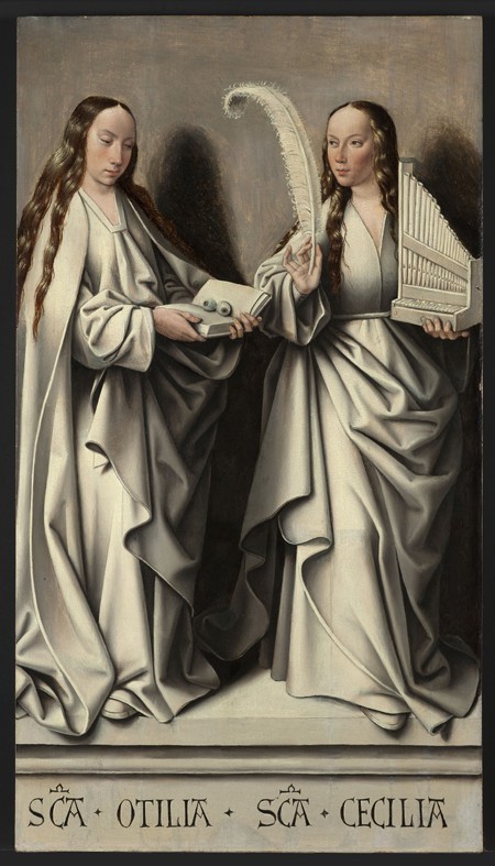 Saints Ottilia and Cecilia (Panel of the St Anne Altarpiece) od Meister von Frankfurt