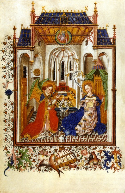 The Annunciation (From the Hours of Catherine of Cleves od Meister der Katharina von Kleve