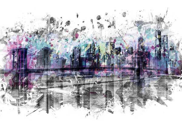 Moderní umění NEW YORK CITY Skyline od Melanie Viola