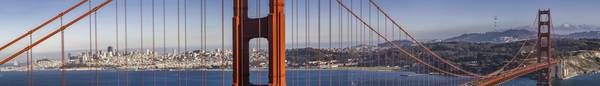 SAN FRANCISCO Golden Gate Bridge - Extrémní panorama od Melanie Viola