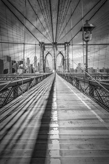 NEW YORK CITY Brooklynský most | Monochromatické fotografie