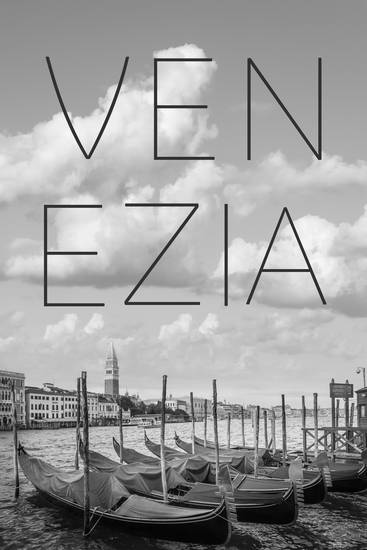 Benátský Velký kanál a věž svatého Marka | Text a panorama