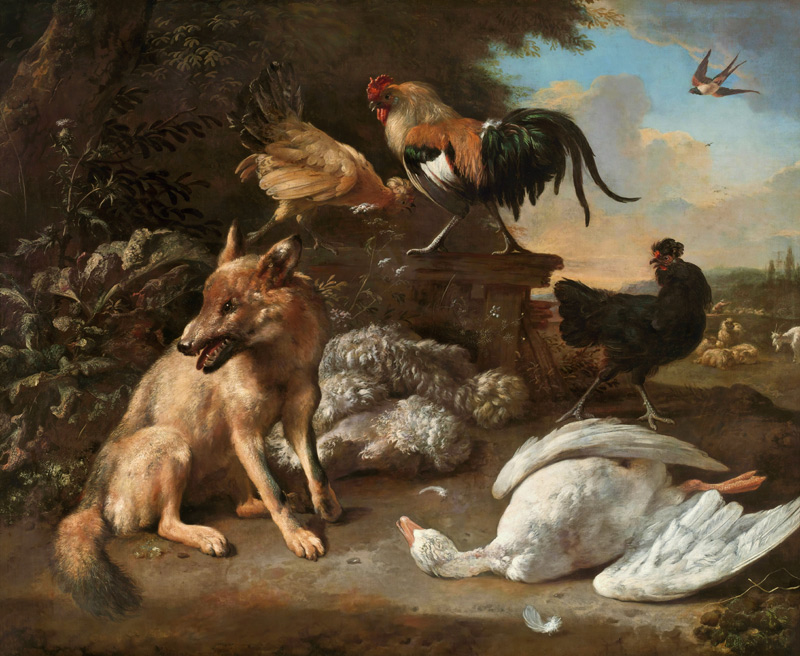 Still Life with Animals od Melchior de Hondecoeter
