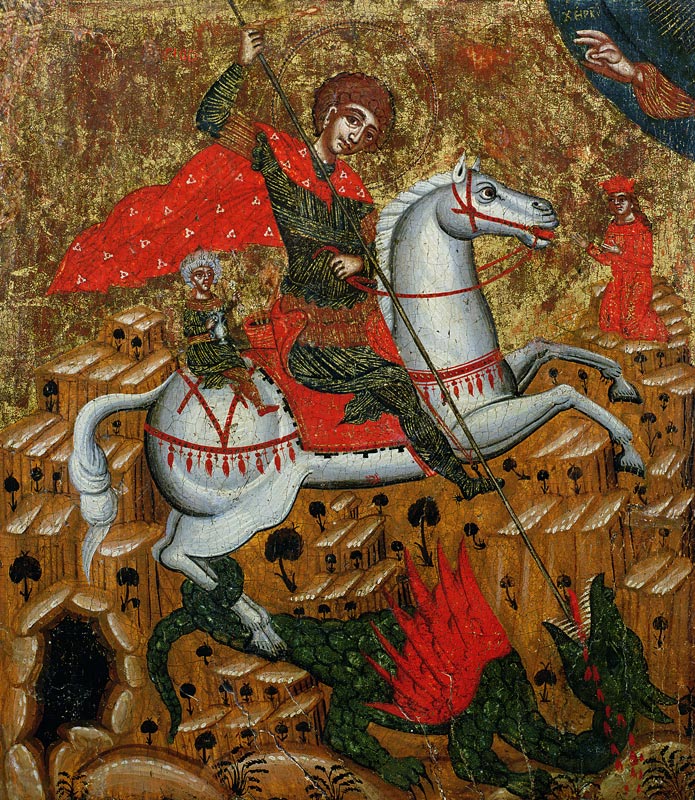 St. George and the Dragon od Melchite School