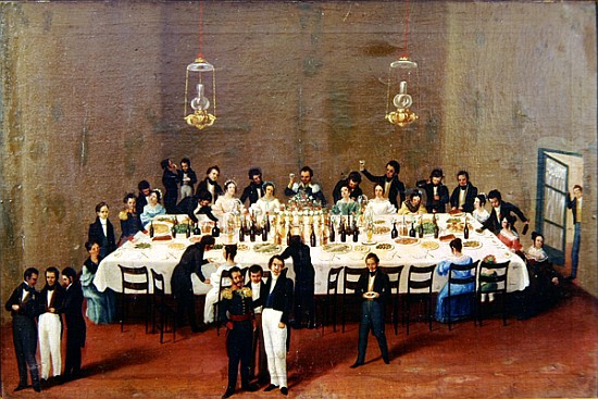 Banquet given at Oaxaca in honour of general Antonio Leon od Mexican School