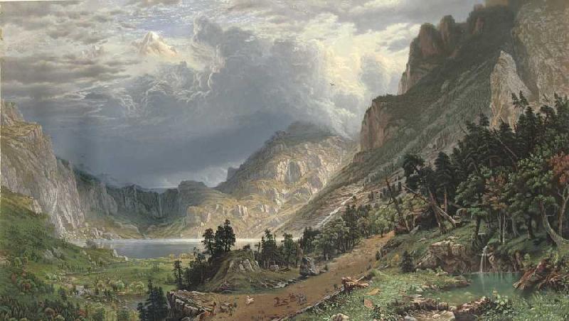 Ein Sturm in den Rocky Mountains - Mount Rosalie od M. H. Long