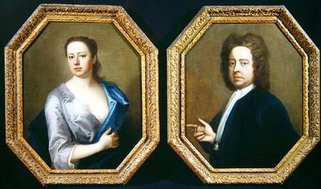 The Artist Hugh Howard (1675-1743) and his Wife Thomasine Langston Howard od Michael Dahl