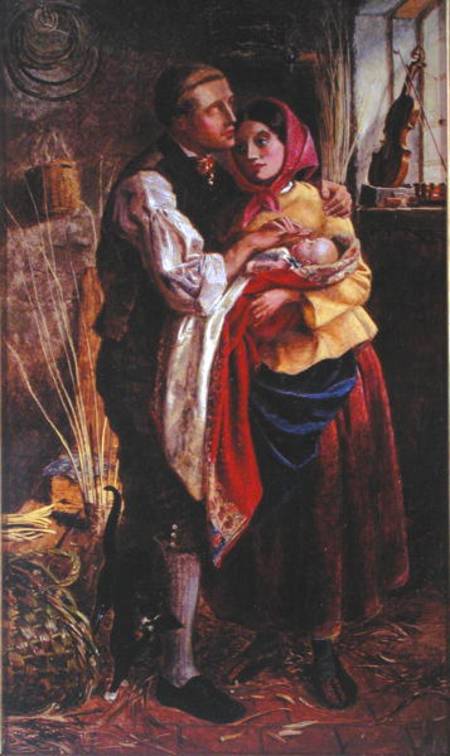 The Blind Basket Maker with his First Child od Michael Frederick Halliday