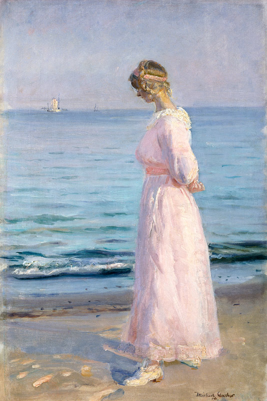 Girl in a Pink Dress od Michael Peter Ancher