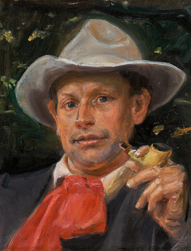 Portrait of Martin Andersen Nexø od Michael Peter Ancher