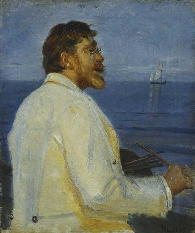 Portrait of the painter Peter Severin Kroyer od Michael Peter Ancher