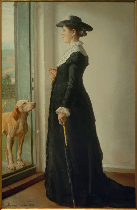 Porträt meiner Frau. Die Malerin Anna Ancher od Michael Peter Ancher