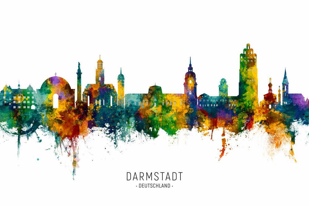 Darmstadt Germany Skyline od Michael Tompsett