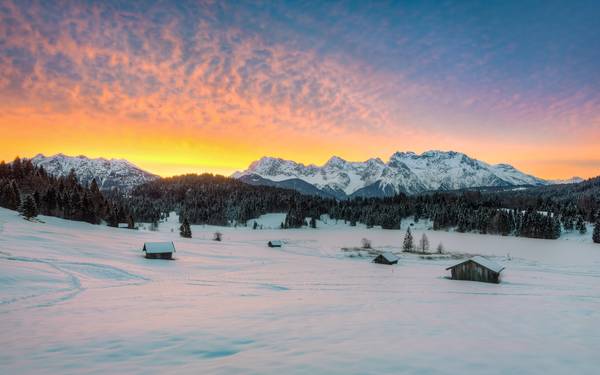 Sonnenaufgang am Geroldsee im Winter od Michael Valjak