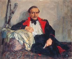 Portrait of the poet Mikhail J. Lermontow