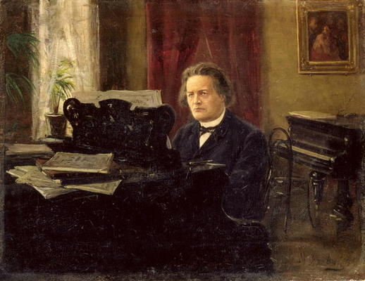Portrait of Composer Anton Rubinstein (1829-1894) (oil on canvas) od Michail Michailovich Yarowoy