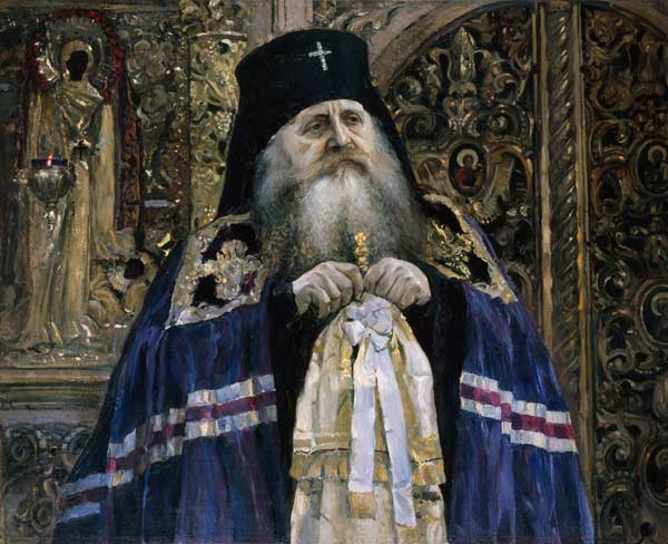 Portrait of Metropolitan Antony of Kiev and Galicia (1863-1936) od Michail Wassiljew. Nesterow