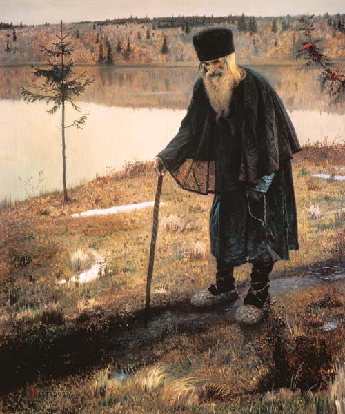 The hermit od Michail Wassiljew. Nesterow