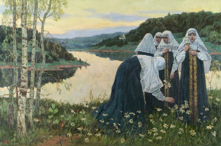 The novices on the shore od Michail Wassiljew. Nesterow