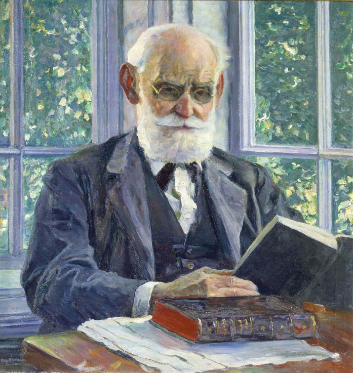 Portrait of the physiologist, psychologist, and physician Ivan P. Pavlov (1849-1936) od Michail Wassiljew. Nesterow
