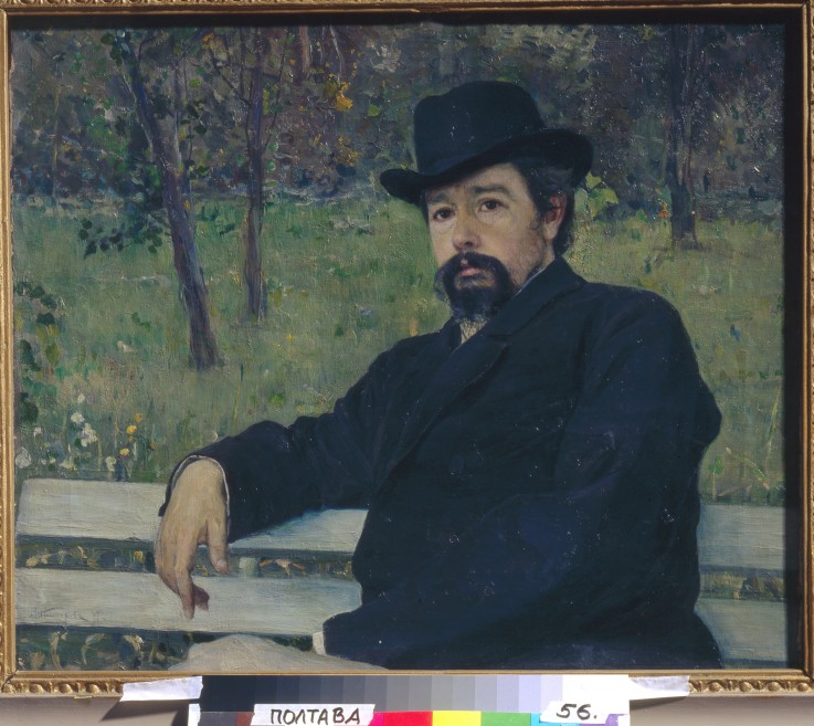 Portrait of the painter Nikolai Alexandrovich Yaroshenko (1846-1898) od Michail Wassiljew. Nesterow