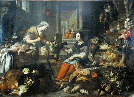 Jesus at the Home of Martha and Mary od Michel de Bouillon