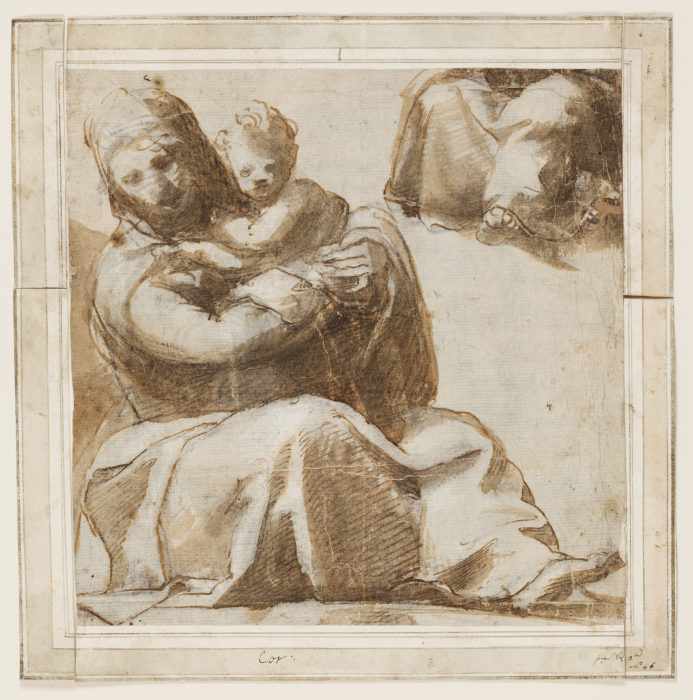 Sitzende Madonna mit Kind od Michelangelo Anselmi