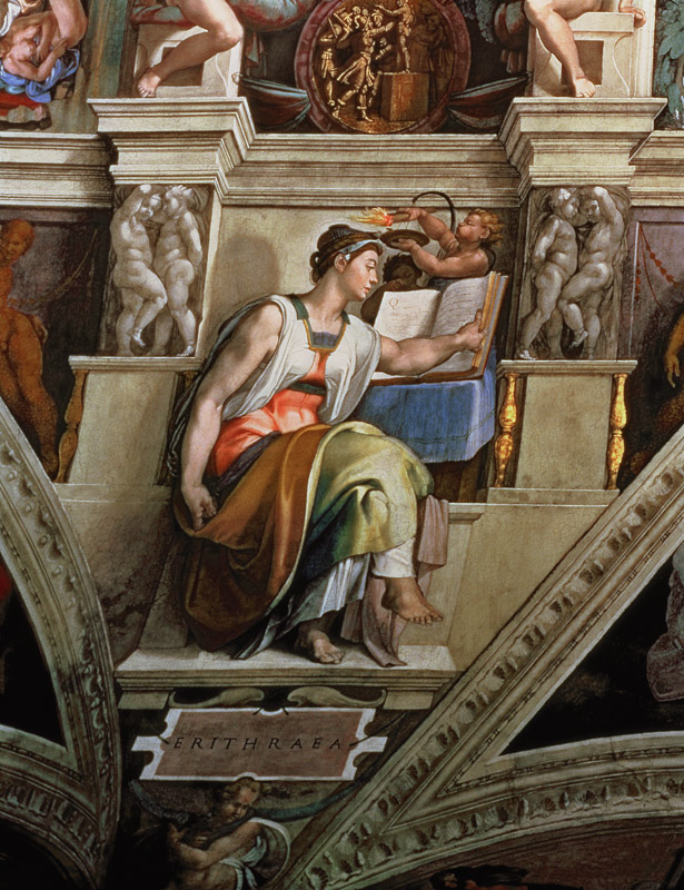 Sistine Chapel Ceiling: Eritrean Sibyl od Michelangelo (Buonarroti)