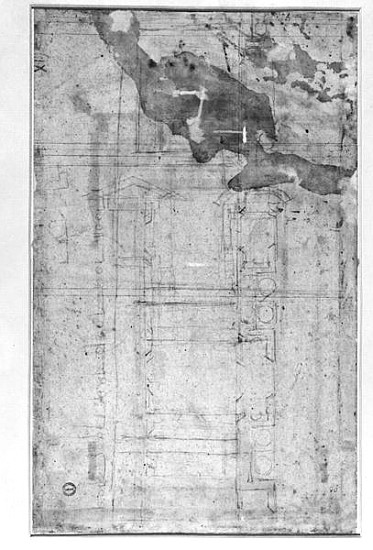 Architectural Studies, c.1538-50 od Michelangelo (Buonarroti)