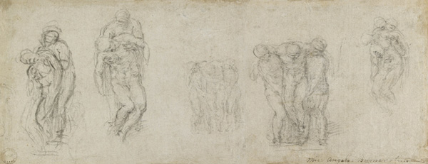 Studies for the Pieta Rondanini, c.1552 od Michelangelo (Buonarroti)