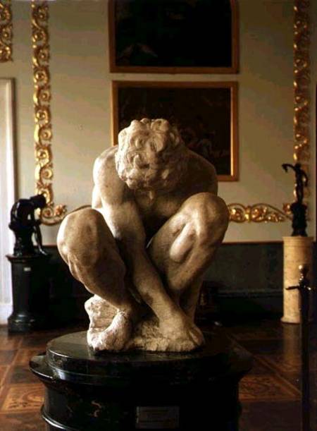Crouching Boy, sculpture od Michelangelo (Buonarroti)
