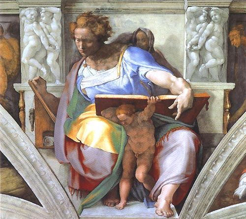 (Daniel part a Sistine chapel) od Michelangelo (Buonarroti)