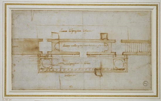 Design for a (?)Relic Chamber, 16th century od Michelangelo (Buonarroti)