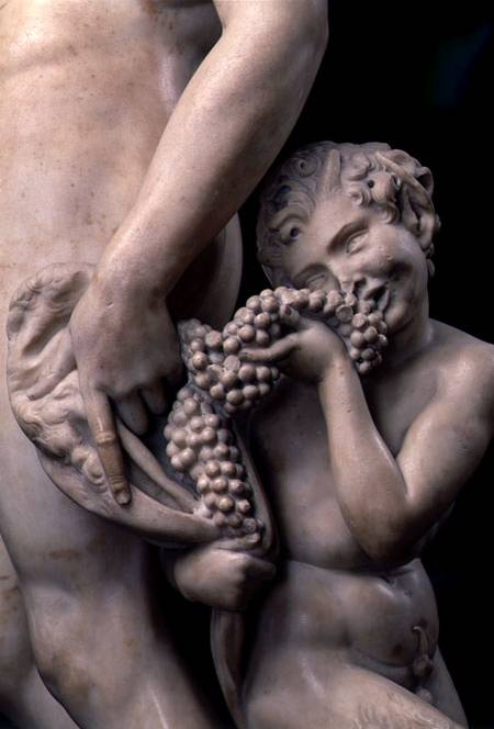 The Drunkenness of Bacchus, detail of the satyr od Michelangelo (Buonarroti)