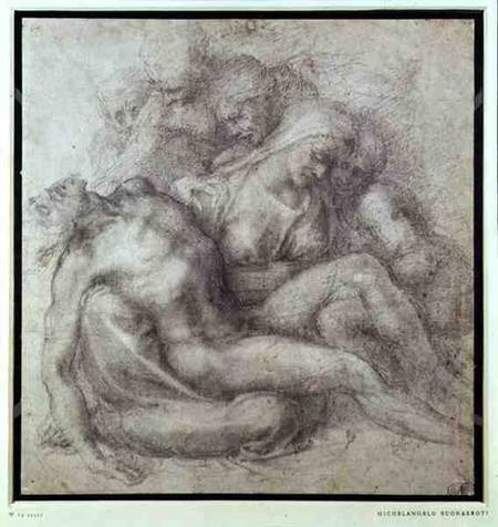 Figures Study for the Lamentation Over the Dead Christ od Michelangelo (Buonarroti)