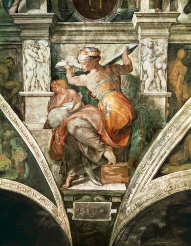 Sistine Chapel Ceiling: Libyan Sibyl od Michelangelo (Buonarroti)