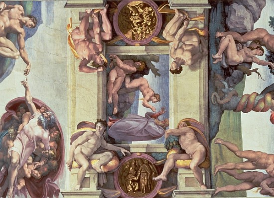Sistine Chapel Ceiling (1508-12): The Creation of Eve od Michelangelo (Buonarroti)