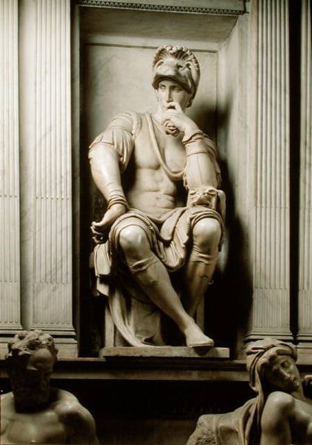 Statue of Lorenzo de' Medici (1449-92) from the Tomb of Lorenzo de' Medici od Michelangelo (Buonarroti)