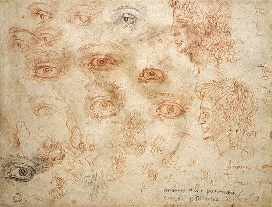 Studies of Two Heads, c.1525 od Michelangelo (Buonarroti)