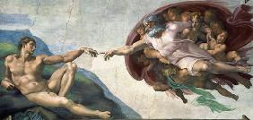 The Creation of Adam, Creation of Man - Michelangelo (Buonarroti)