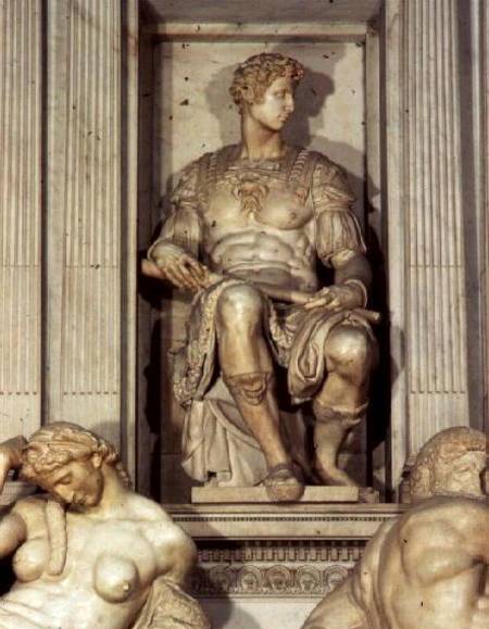 Tomb of Giuliano de' Medici  (detail) od Michelangelo (Buonarroti)