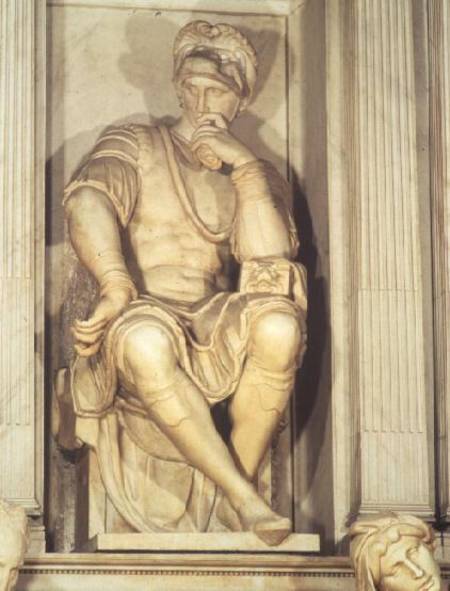 Tomb of Lorenzo de Medici  (detail) od Michelangelo (Buonarroti)