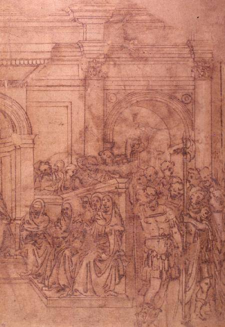 W.29 Sketch of a crowd for a classical scene od Michelangelo (Buonarroti)