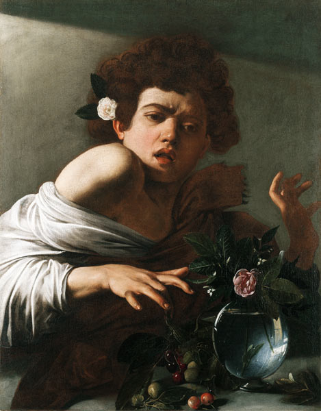 Caravaggio, Boy bitten by a Lizard od Michelangelo Caravaggio