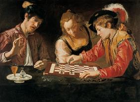 Caravaggio School / Chess Players / Ptg.
