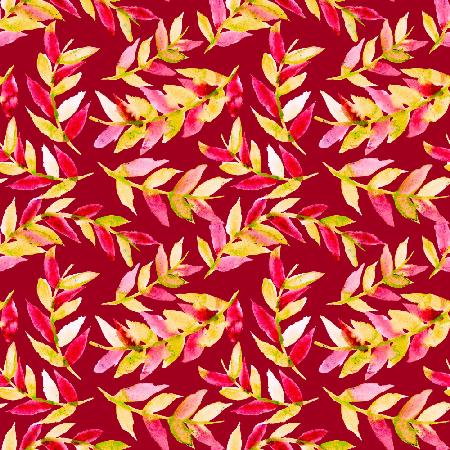Yellow Red On Red Leaves Curved