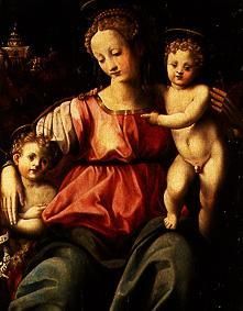 (Michele di Ridolfo del Ghirlandaio) Madonna with child and young Johannes od Michele Tosini