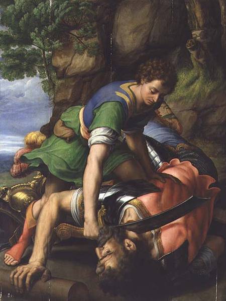 David beheading Goliath (panel) od Michiel I Coxie